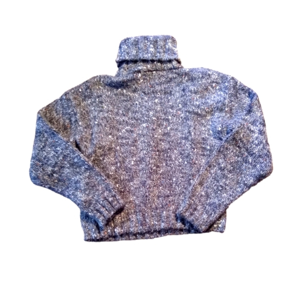D.D.Sloane Chunky Cropped Wool Blend Y2K Turleneck Sweater Small